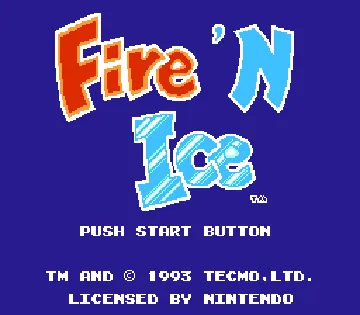 Fire 'n Ice (USA) screen shot title